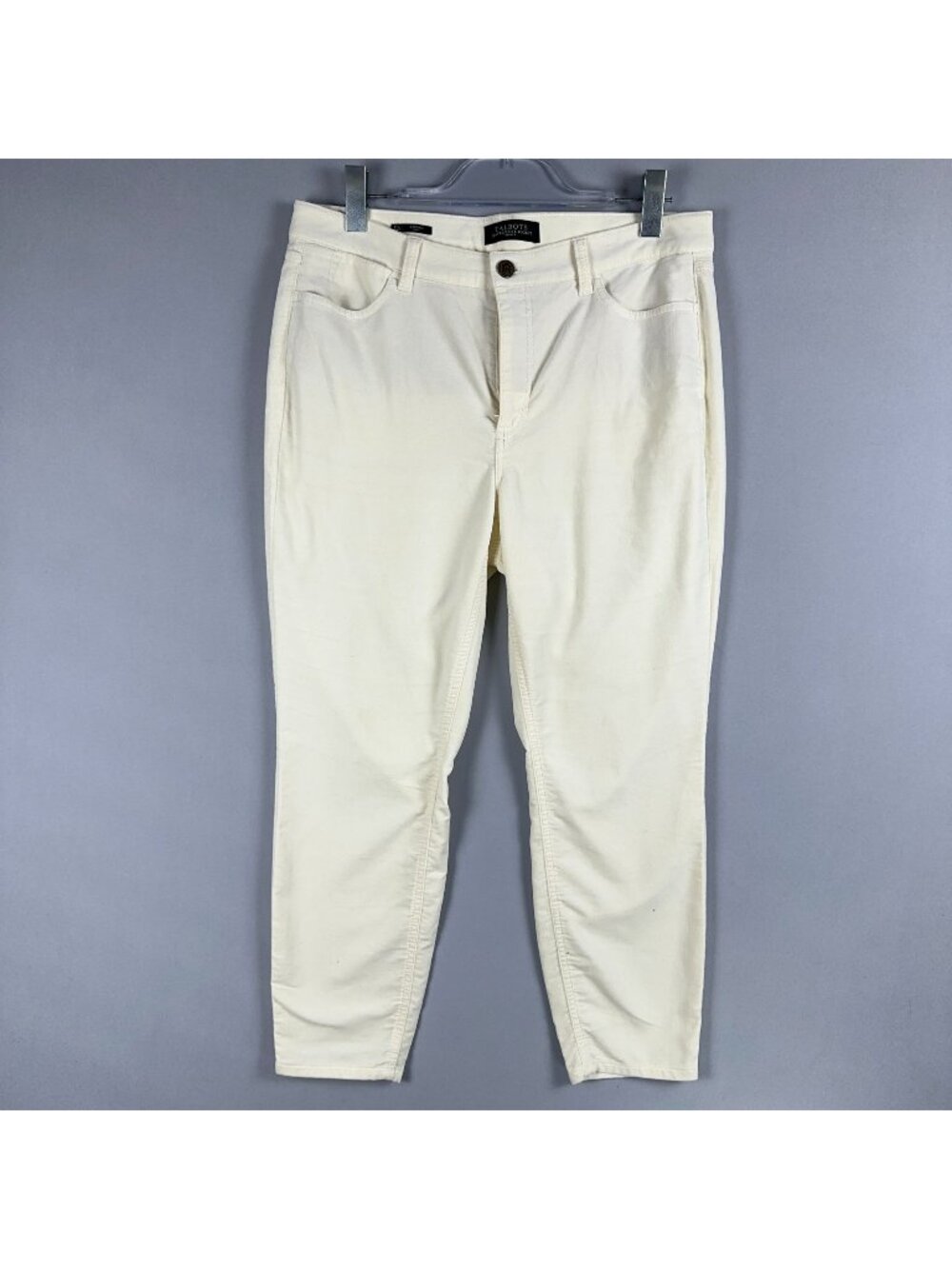 Talbots Curvy Jegging Jeans Womens Size 12Petites Ivory Flawless Five Pocket Pet